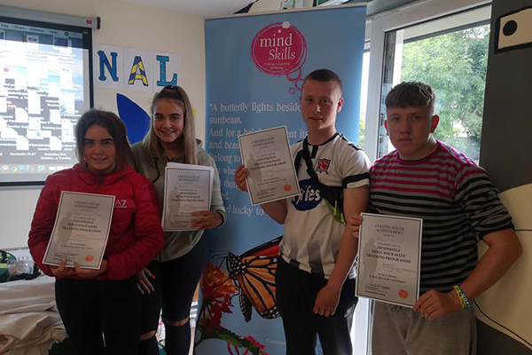 An image of four teens who have taken our mind skills course